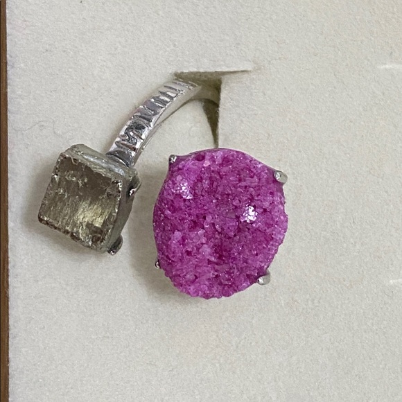 Ruby with pyrite statement ring - Picture 6 of 16